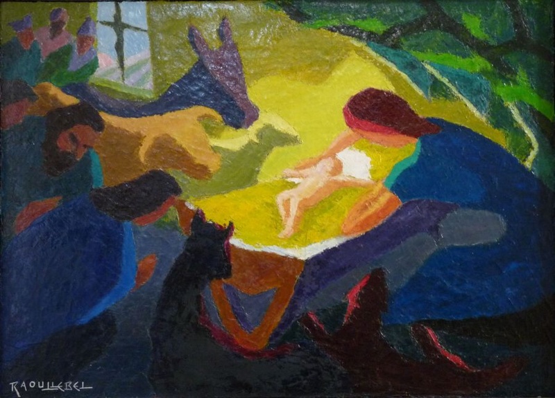 Raoul Lebel - Boże Narodzenie - kościół św.Michała w Roussillon  [Prowansja].jpg
